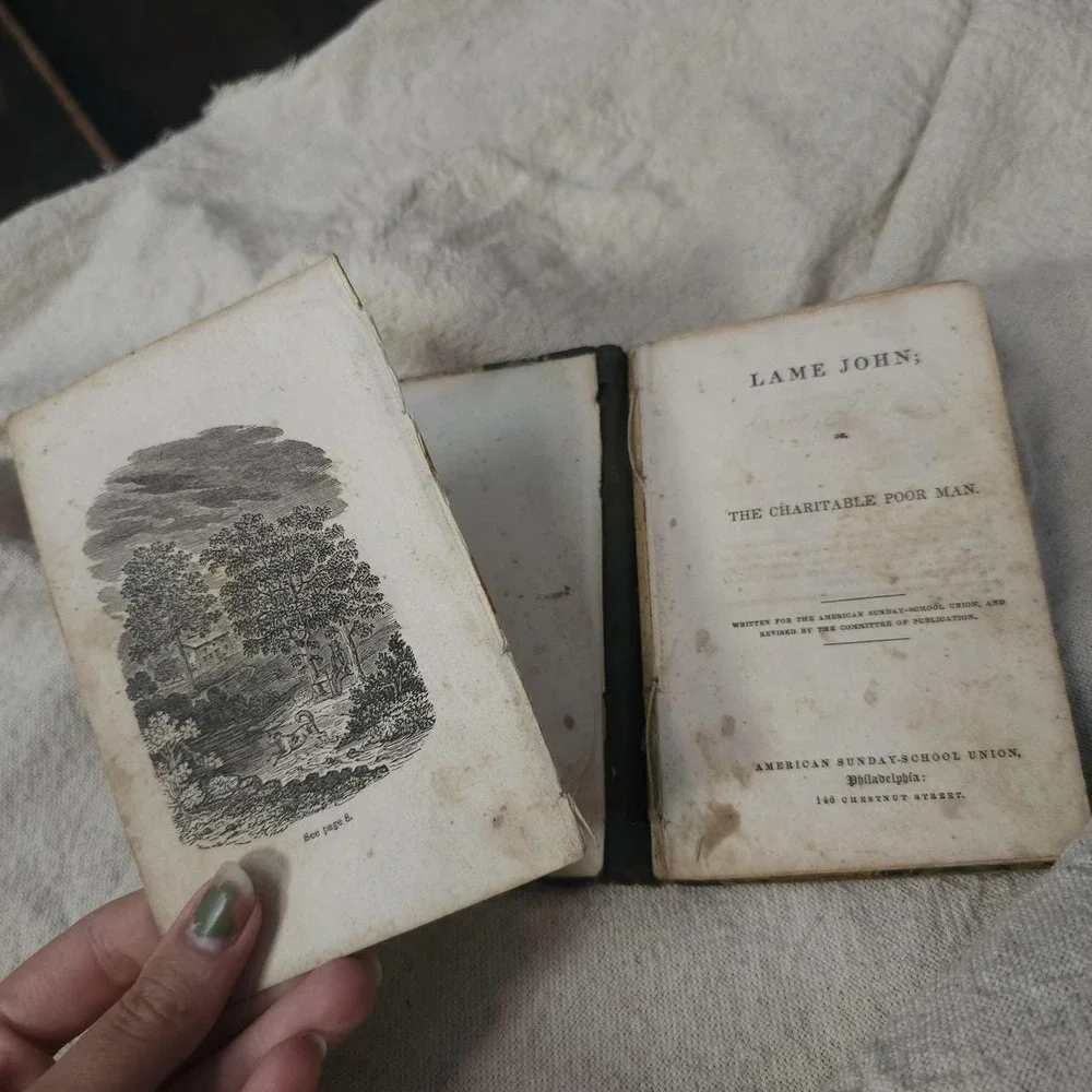 Lame John 1840 Antique Antiquarian Book Small The‎ Charitable Poor Man Novel